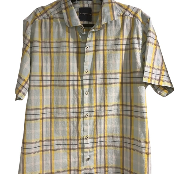 Tommy Bahama Button Down Plaid Shirt Large - Picture 1 of 3